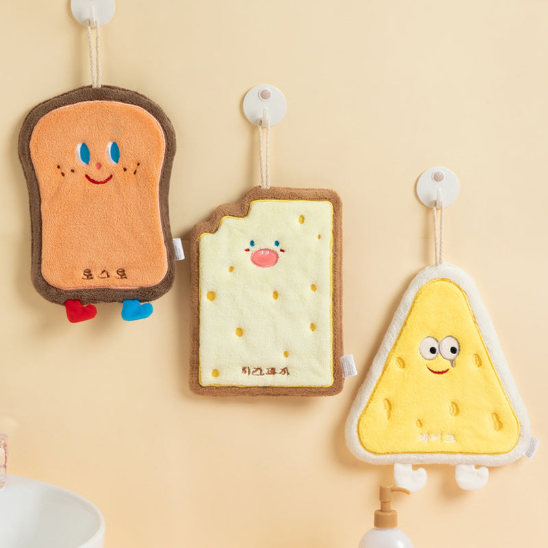 Cartoon Hand Towel Hanging Kitchen Hand-wiping Quick-drying Rag