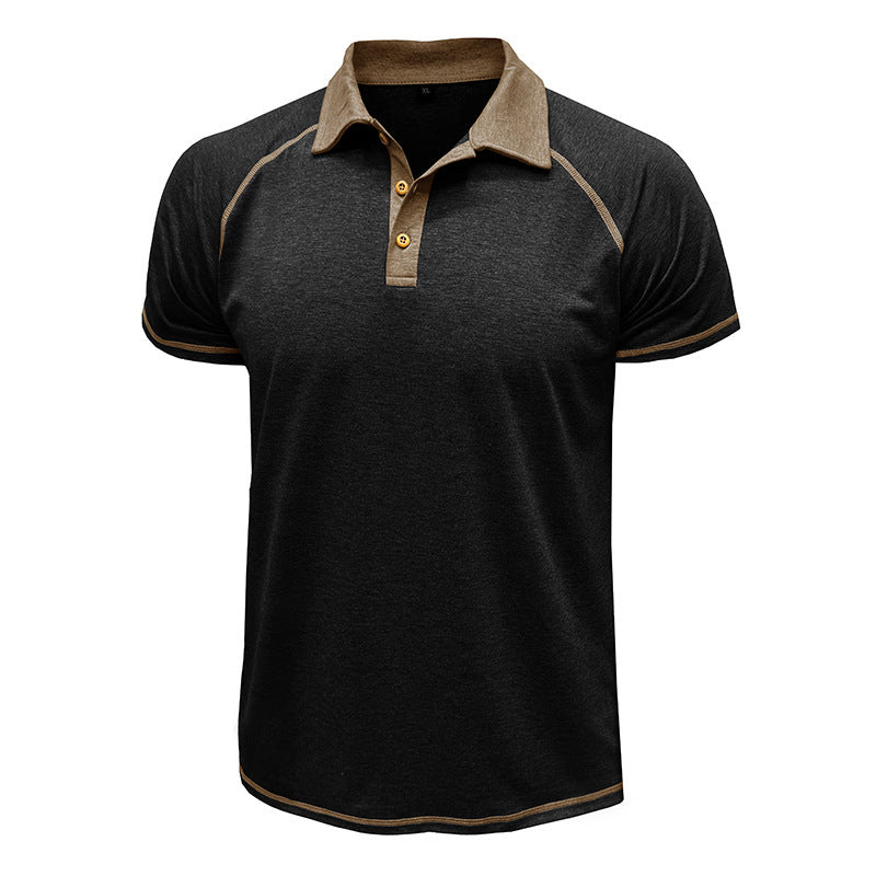 Short-Sleeved Lapel T-Shirt Polo - Bottoming Shirt for Men