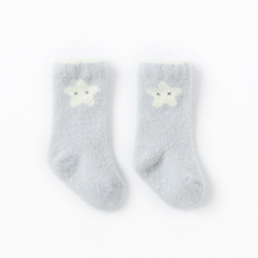 Mink Wool Newborn Thickened Baby Medium Tube Socks