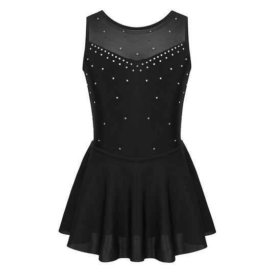 Girls Figure Skating Performance Wear Sleeveless Skirt
