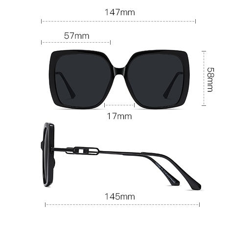 Large Framed Polarized Sunglasses for Women