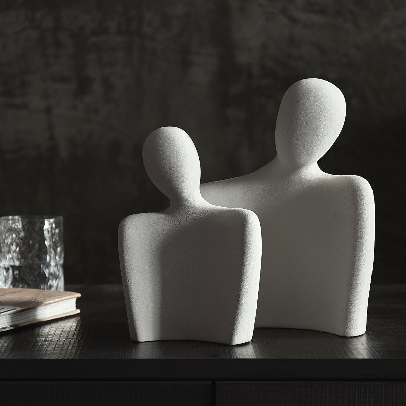 Modern Minimalist Sculpture – Ceramic Resin Home Decoration