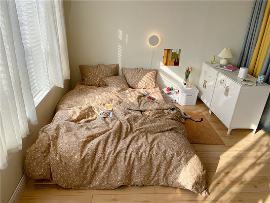 Four Piece Cotton Comfortable Bed Sheet Bedding Set