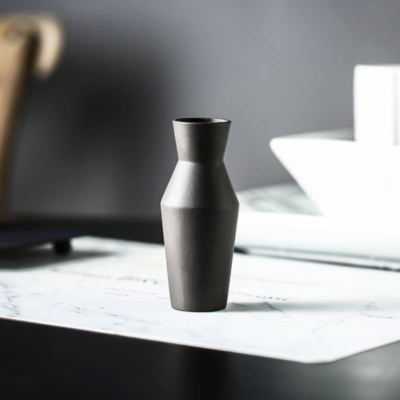 Abstract Electroplated Ceramic Flowerpot