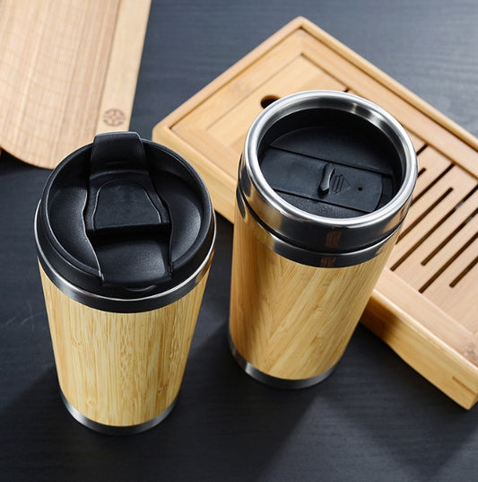 Bamboo Coffee Cup - Eco-Friendly Thermal Insulated Mug
