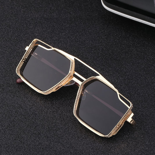 Vintage Steampunk Metal Sunglasses for Men