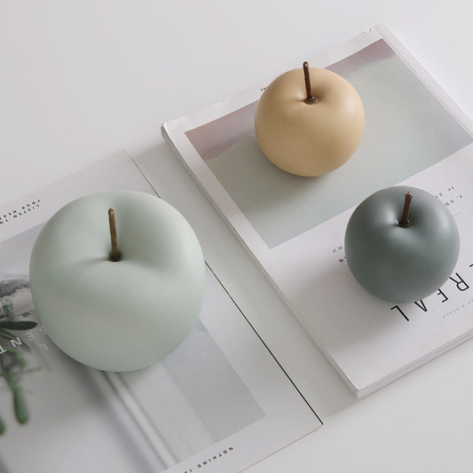 Nordic Town Apple Ceramic Christmas Decoration