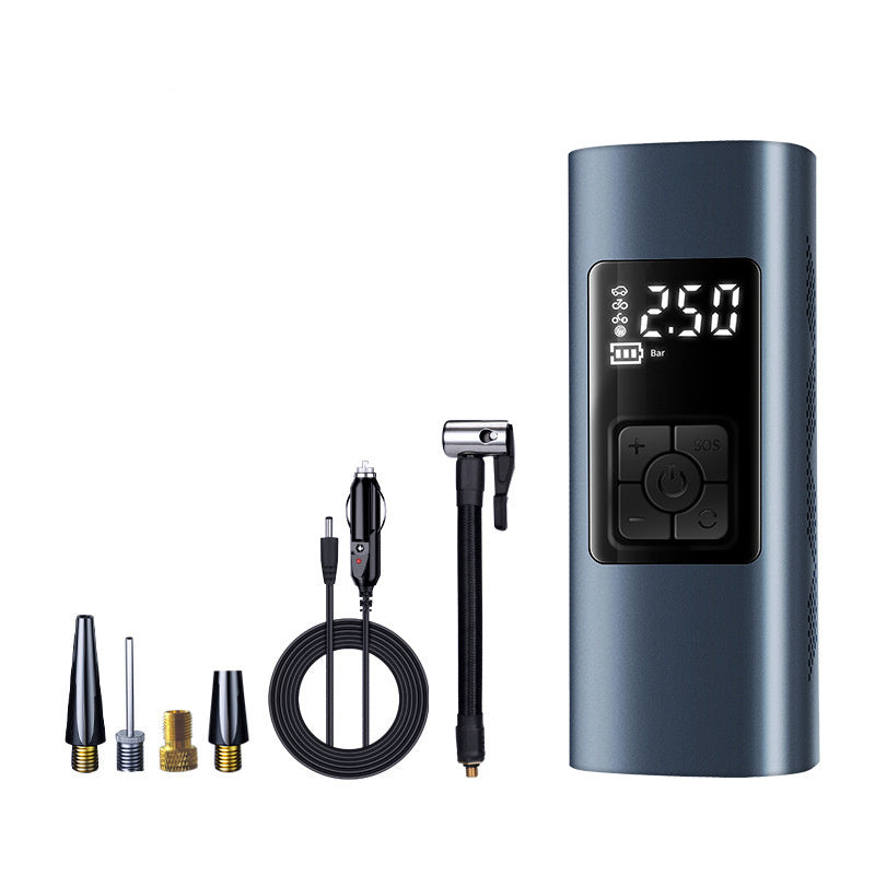 Wireless Portable Electric Car Air Pump – High Power 60W, USB & Cigarette Lighter Charging