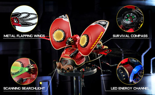 Robotime Rokr Scout Beetle ABS Plastic Metal Punk Style 3D Puzzle Gift For Kids Adults Easy Assembly Mechanical Design Game Toys