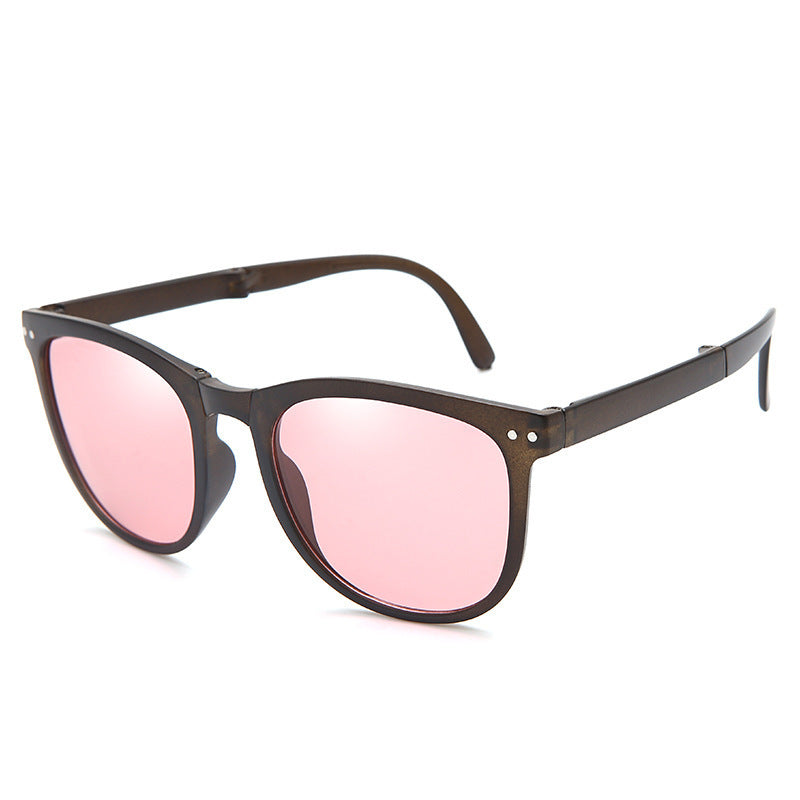 Folding Polarized Box Sunglasses for Women