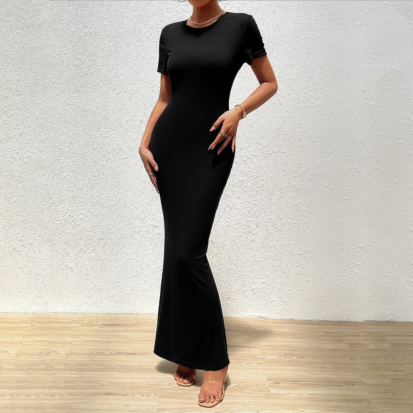 Dress Round Neck Short Sleeve Dress