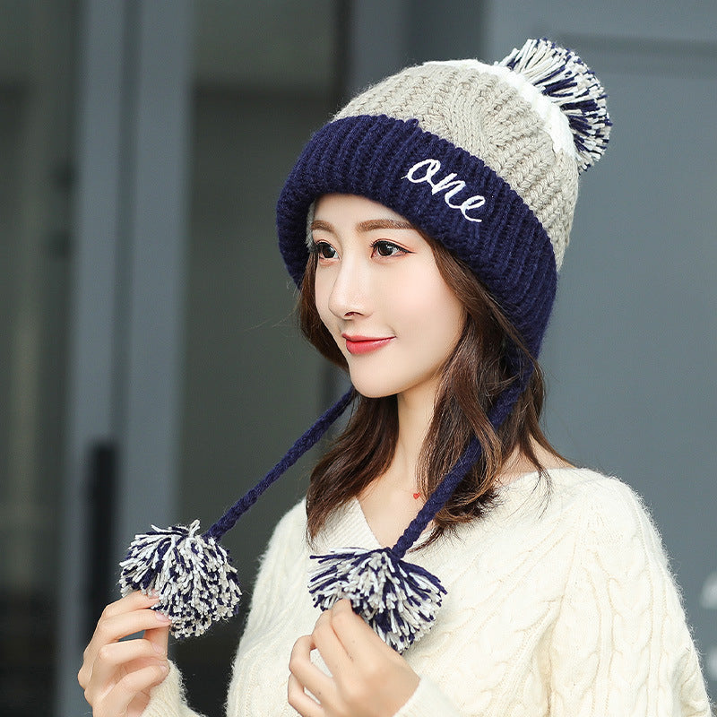 Women's Striped Fleece Colorblock Dome Hat