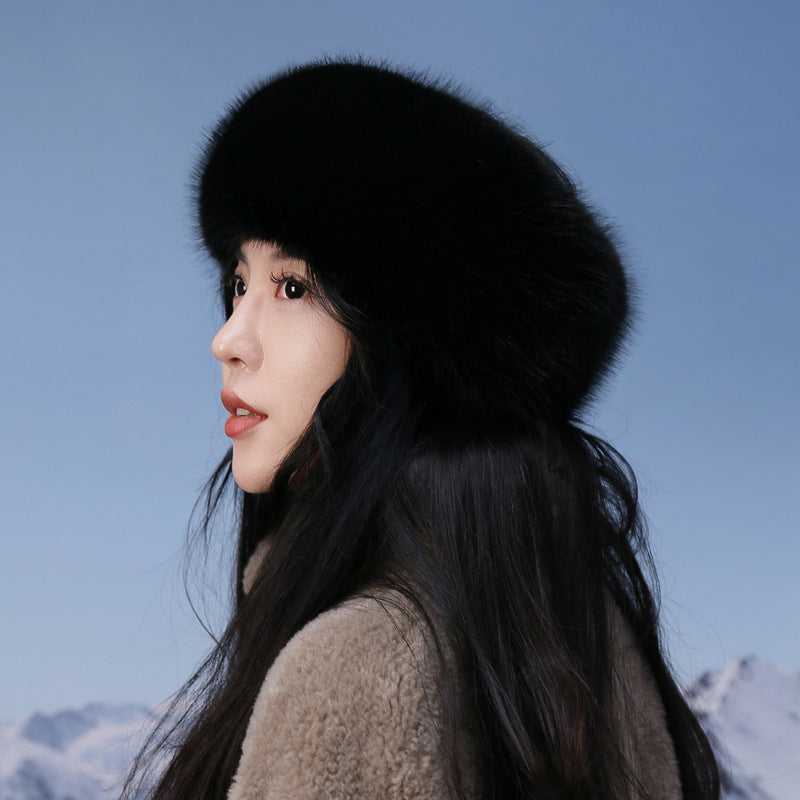 Winter Fur Thickened No-Top Hair Ring Hat