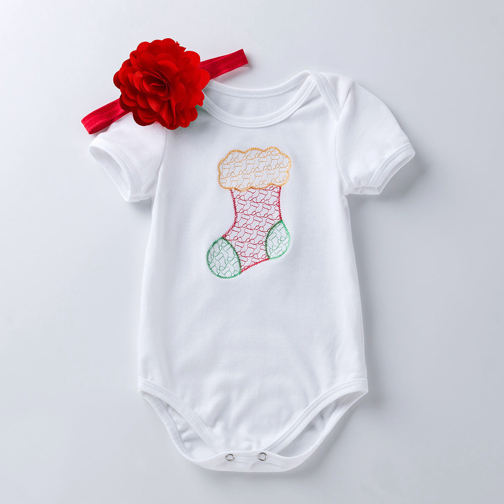 Baby Christmas Clothes - Short Sleeve Festive Outfit for All