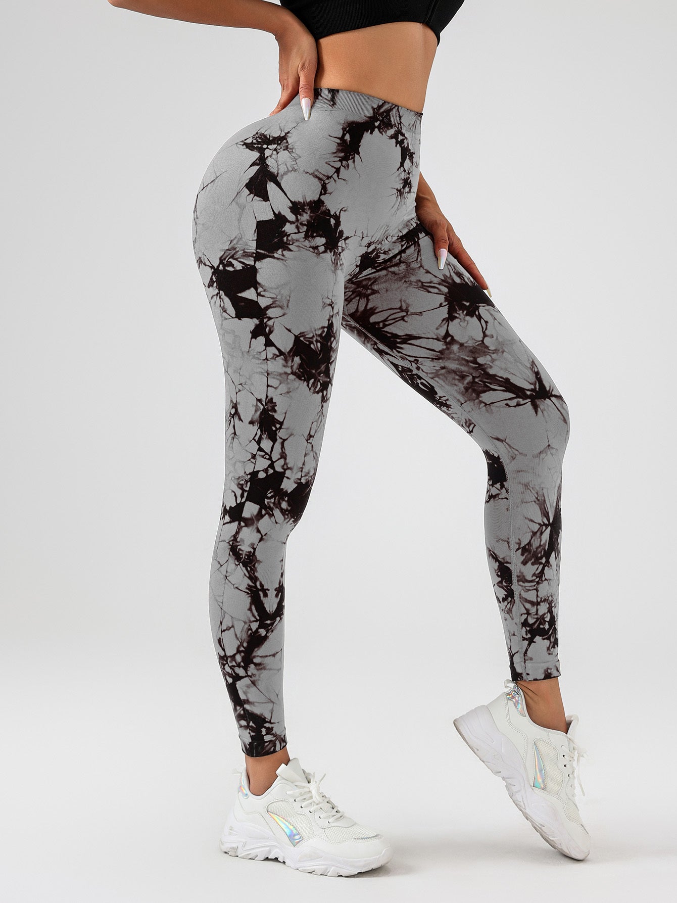 Tie Dye Slimming Yoga Leggings - Butt Lifting High Stretch Activewear for Women