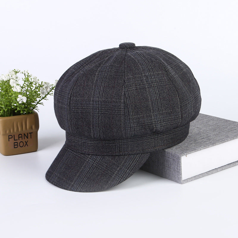 Korean Version Japanese All-match Soft Girl Retro British Octagonal Hat