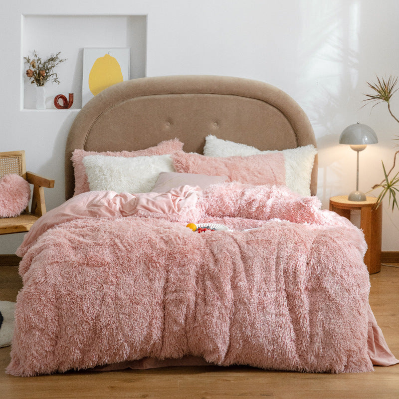 Korean Style Cloud Mink Velvet Coral Velvet Bed Sheet