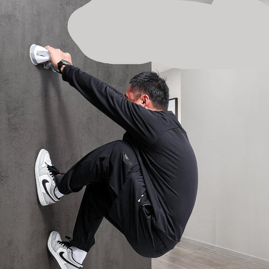 Person using a tool against a wall with text about load bearing capacity.