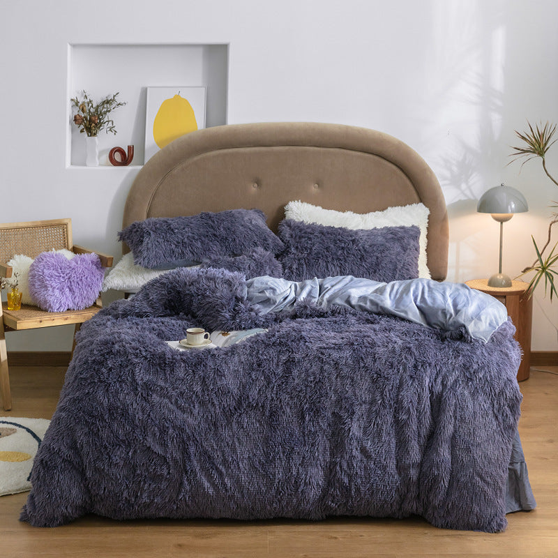 Korean Style Cloud Mink Velvet Coral Velvet Bed Sheet