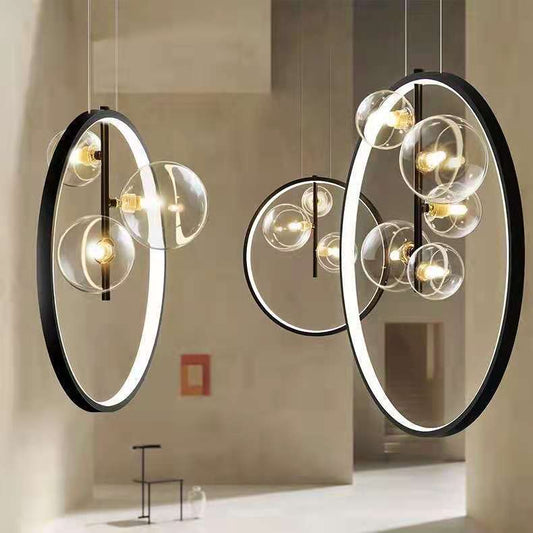 Modern Bubble Chandelier - Glass Pendant Lamp for Staircase & Bedroom