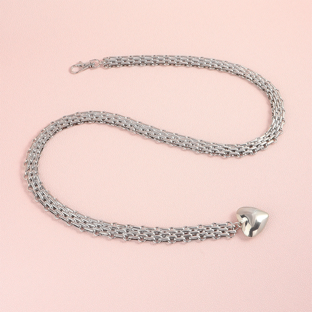 Men and Women Design Fashion Love Chain Pendant Waist Chain