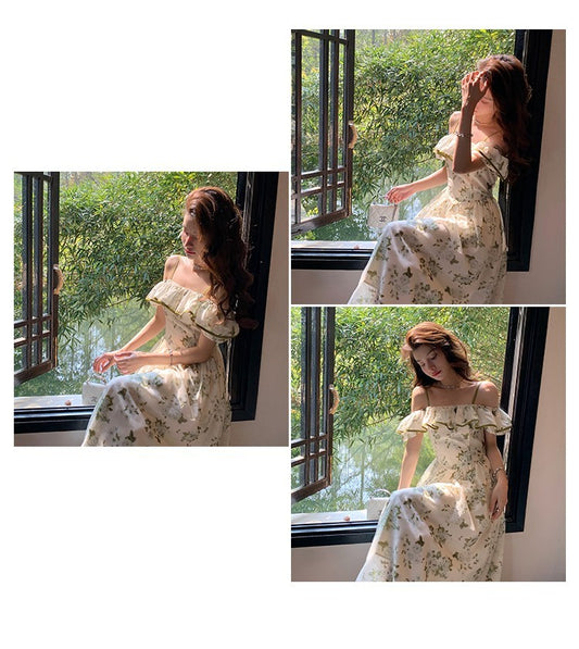 Green Floral Dress For Women In Summer