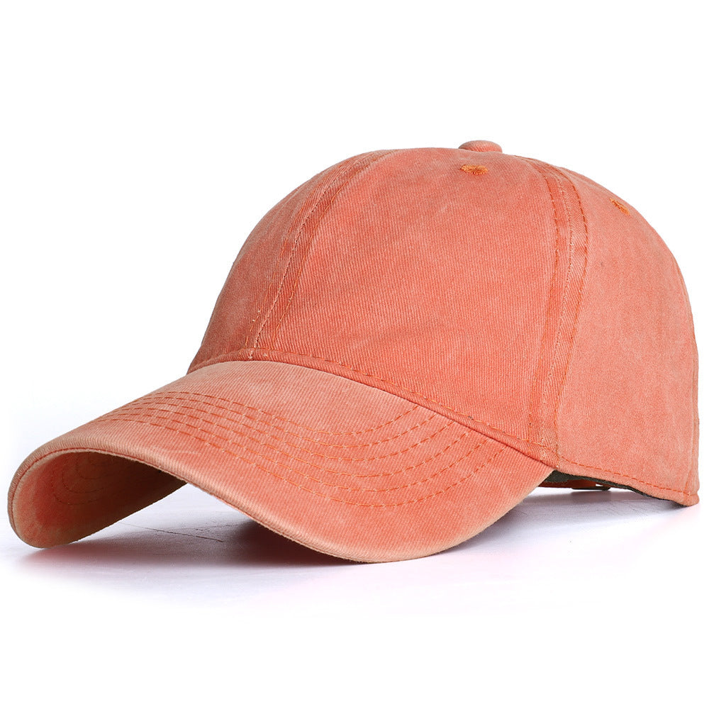 Unisex Washed Cotton Distressed Baseball Cap