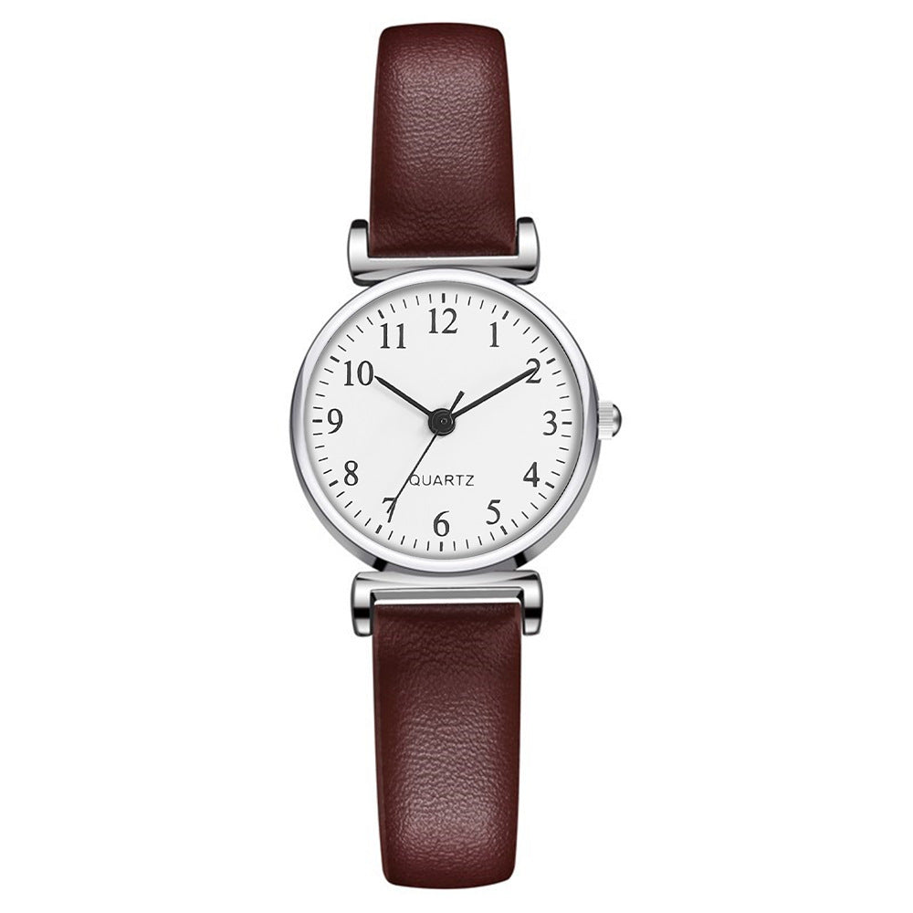 Small Simple Student Quartz Watch with Thin Strap