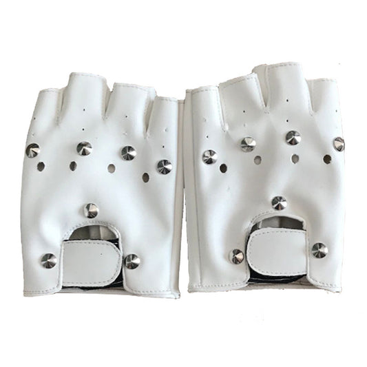 PU Kids Sports Big Kids Eat Chicken Half-Finger Riding Gloves