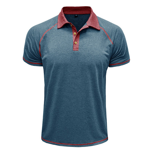 Short-Sleeved Lapel T-Shirt Polo - Bottoming Shirt for Men