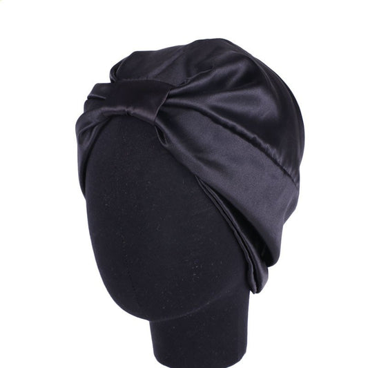 Women's Double-Layer Stretch Satin Turban Night Cap