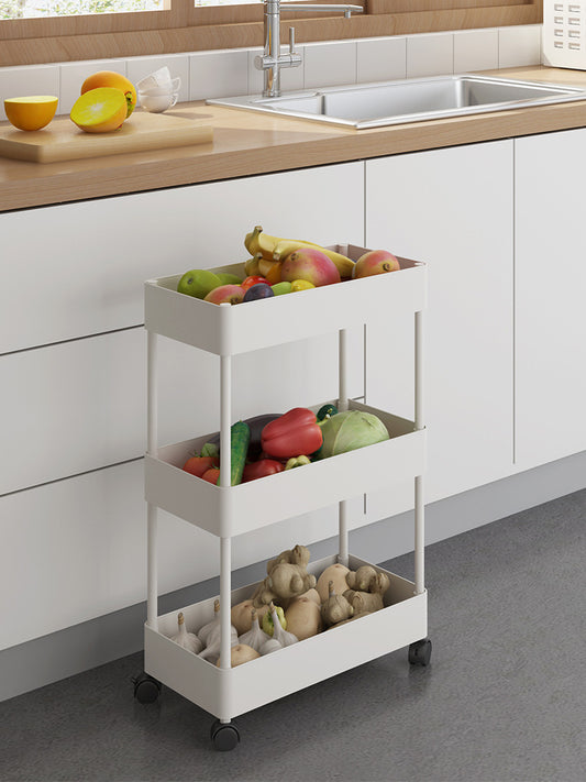 Bathroom Kitchen Mobile Trolley Debris Sorting Storage Rack