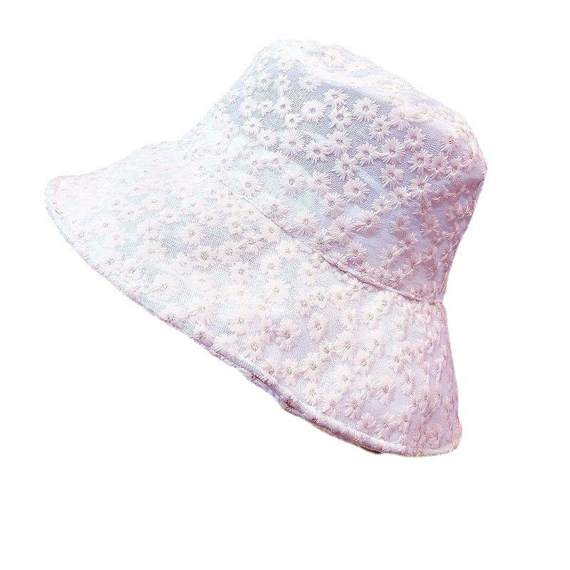 Women's Daisy Embroidered Fisherman's Hat