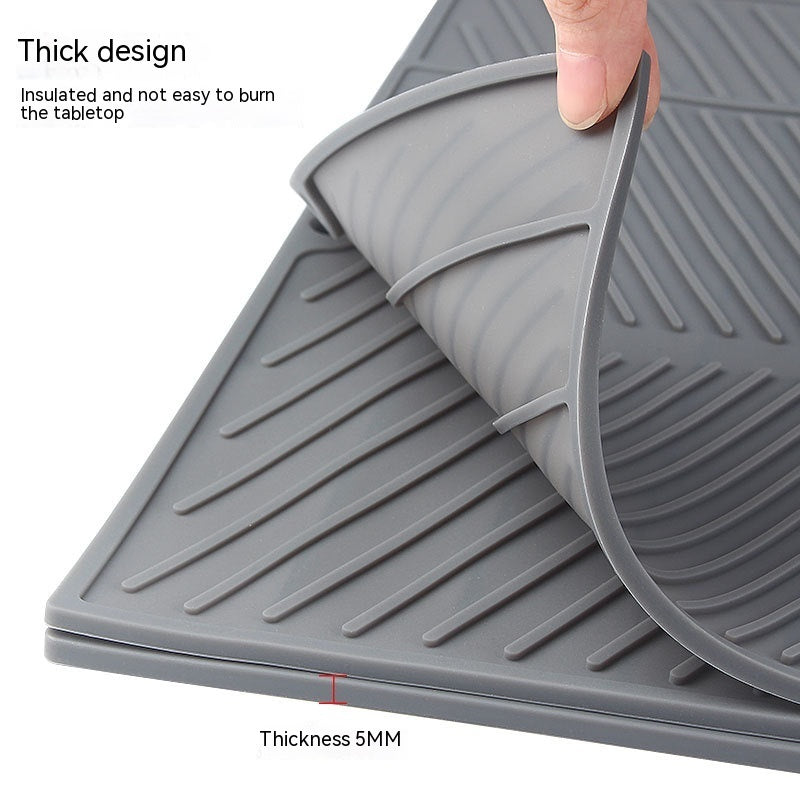 Silicone Draining Pad Household Tableware Heat Proof Mat Dining Table