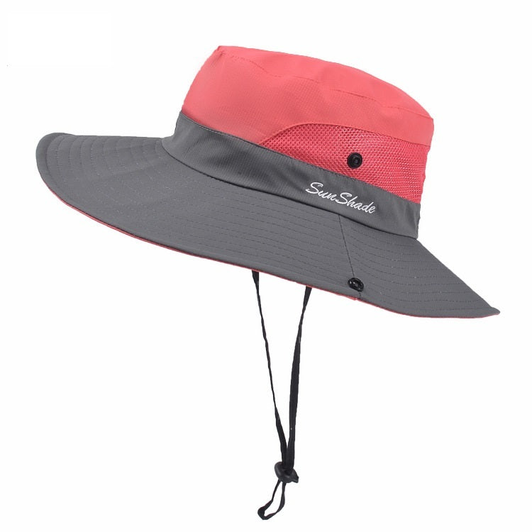 Unisex Summer Foldable Sun Fisherman Hat Men Women Wide Brim Casual Outdoor Travel Beach Sunscreen UV Protection Sun Hats