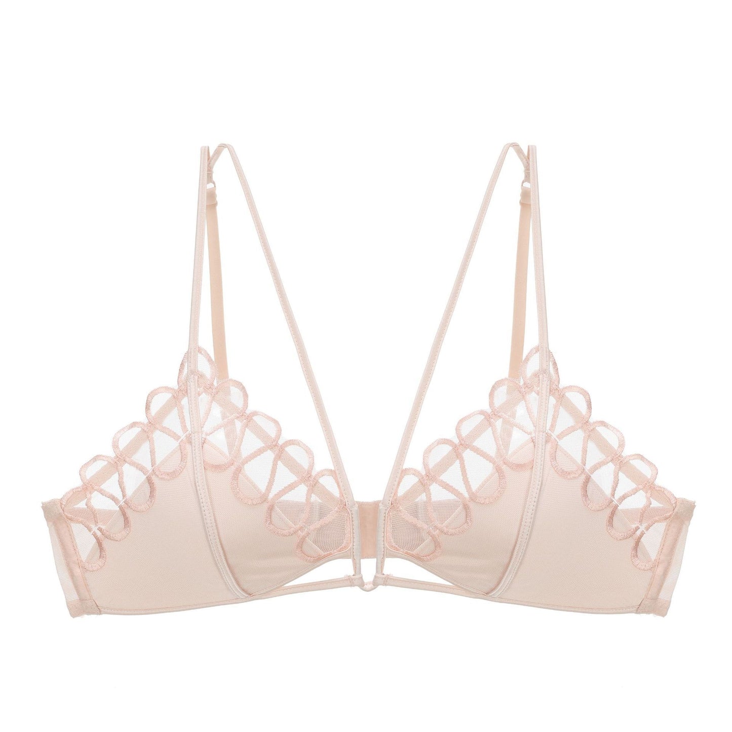 Thin Lace Comfortable Back-Shaping Bra Set for Summer