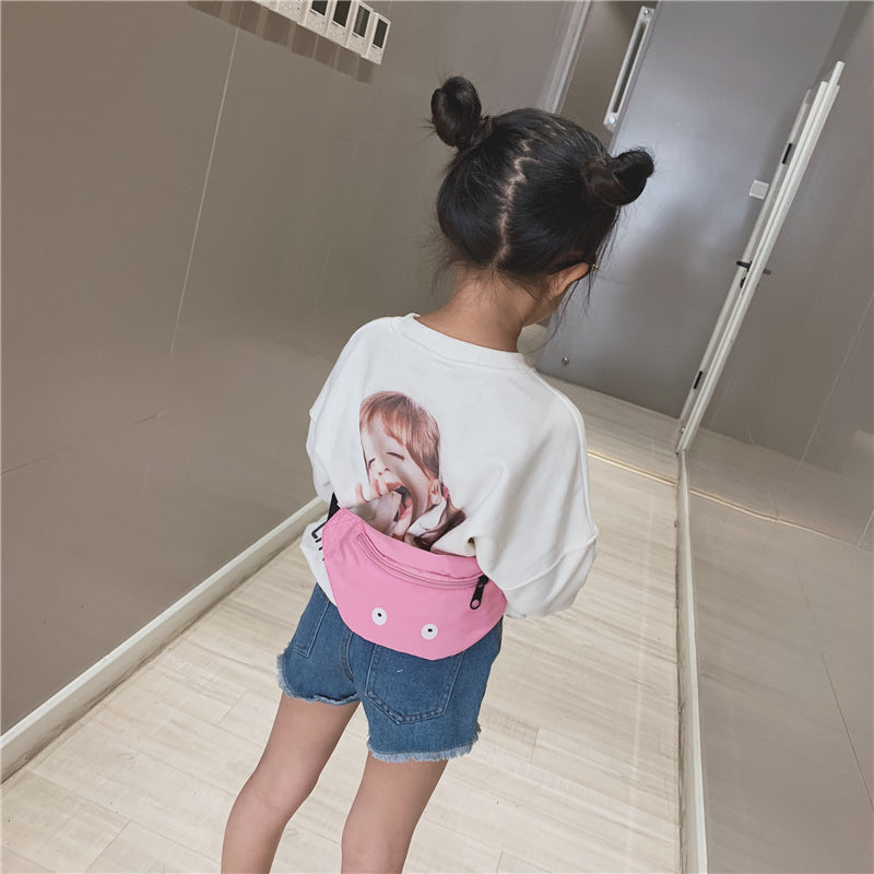 Children's Single-Shoulder Waist Bag - Funny Pattern Casual Backpack
