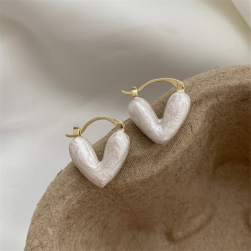 Ins Heart Love Earrings - Fashion Accessories for Women