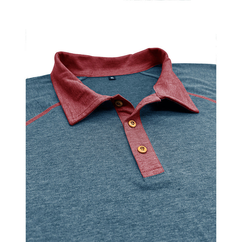 Short-Sleeved Lapel T-Shirt Polo - Bottoming Shirt for Men