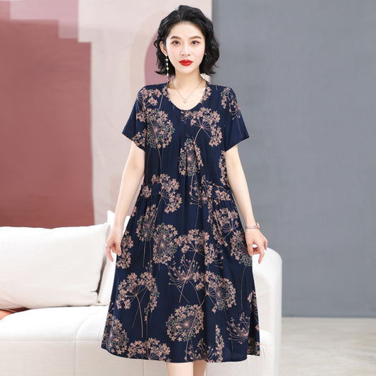 Summer Cotton Silk Dress for Women