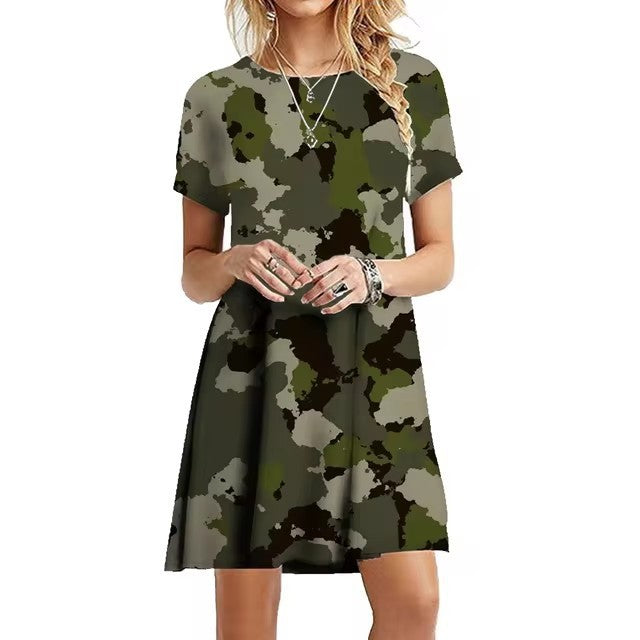 Summer Female Military Camouflage Skirt