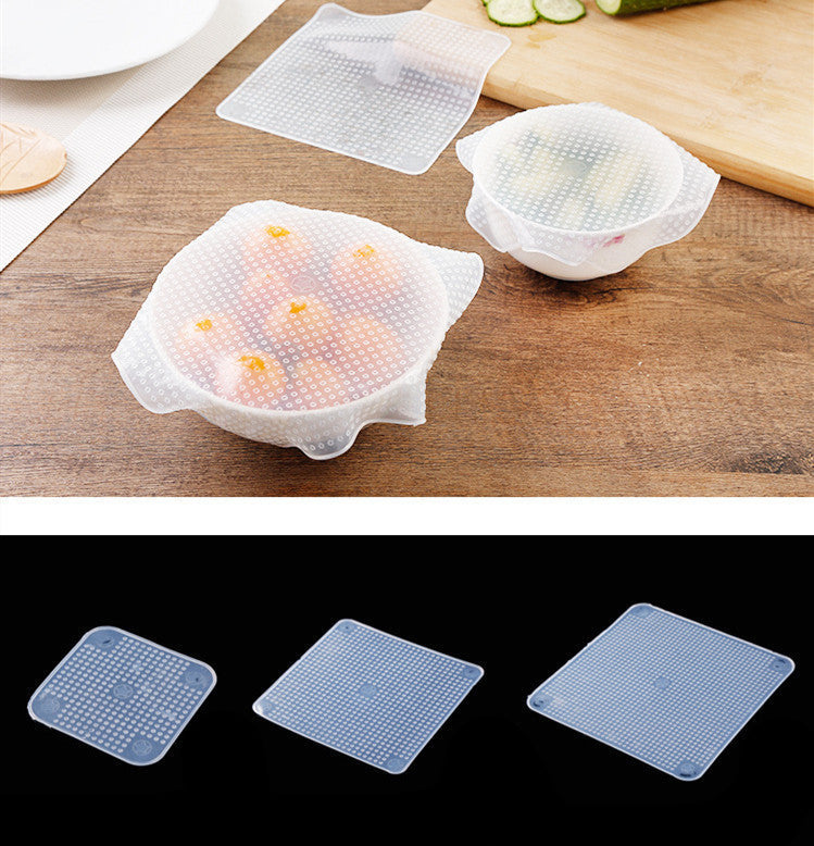 Reusable Silicone Stretch Food Wrap – Heat & Cold Resistant Sealing Cover