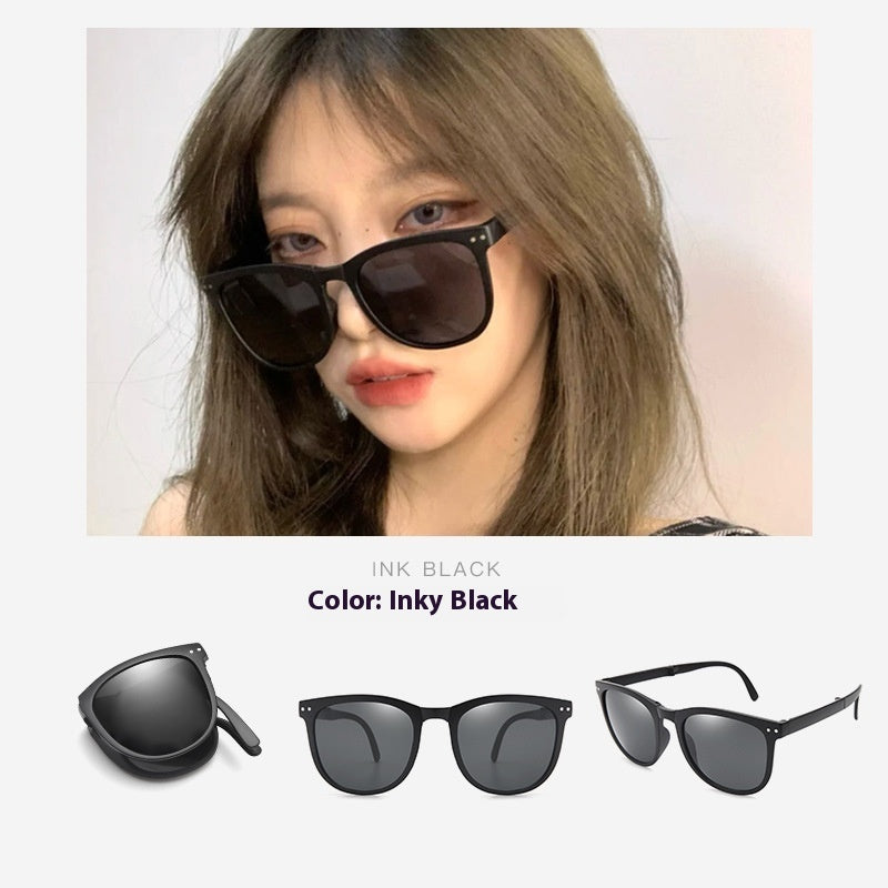 Folding Polarized Box Sunglasses for Women