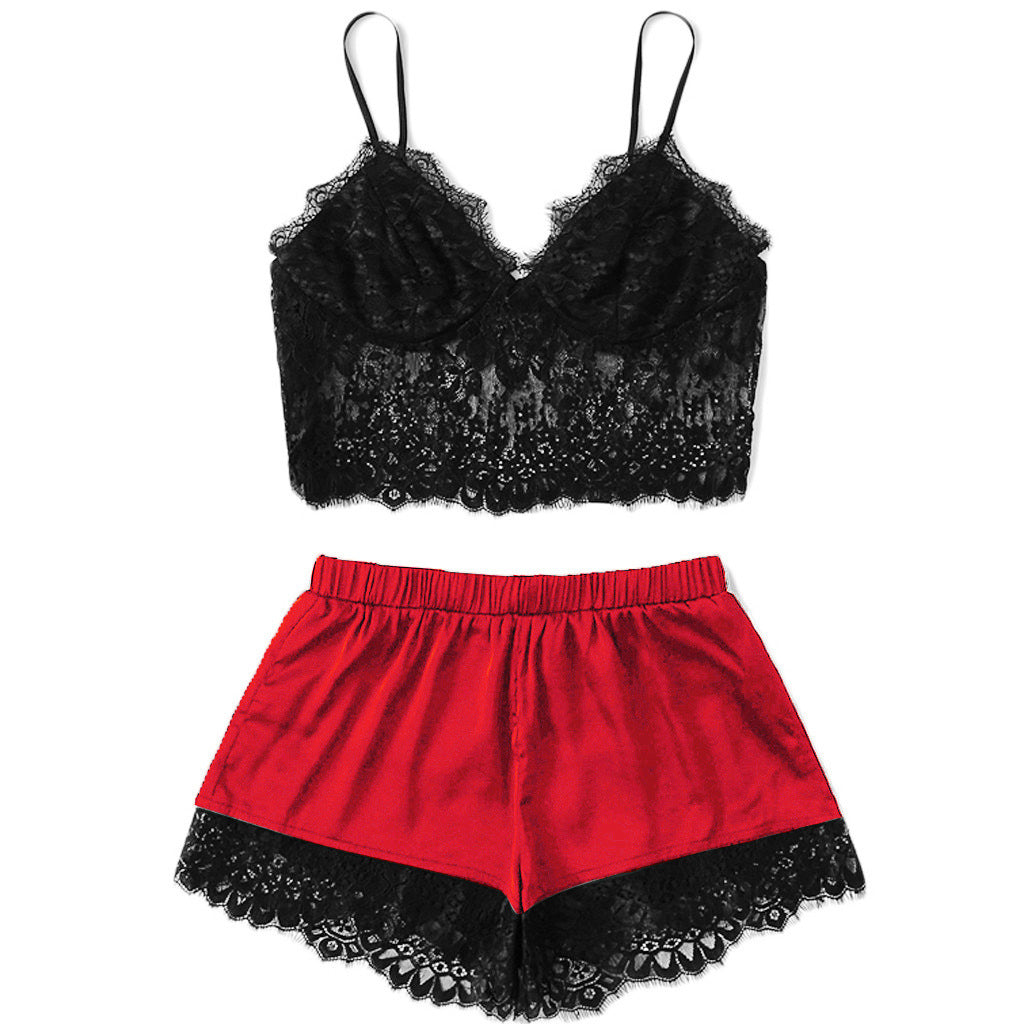 Women's Split Lace Cardigan Lingerie – Elegant and Cozy Sleepwear