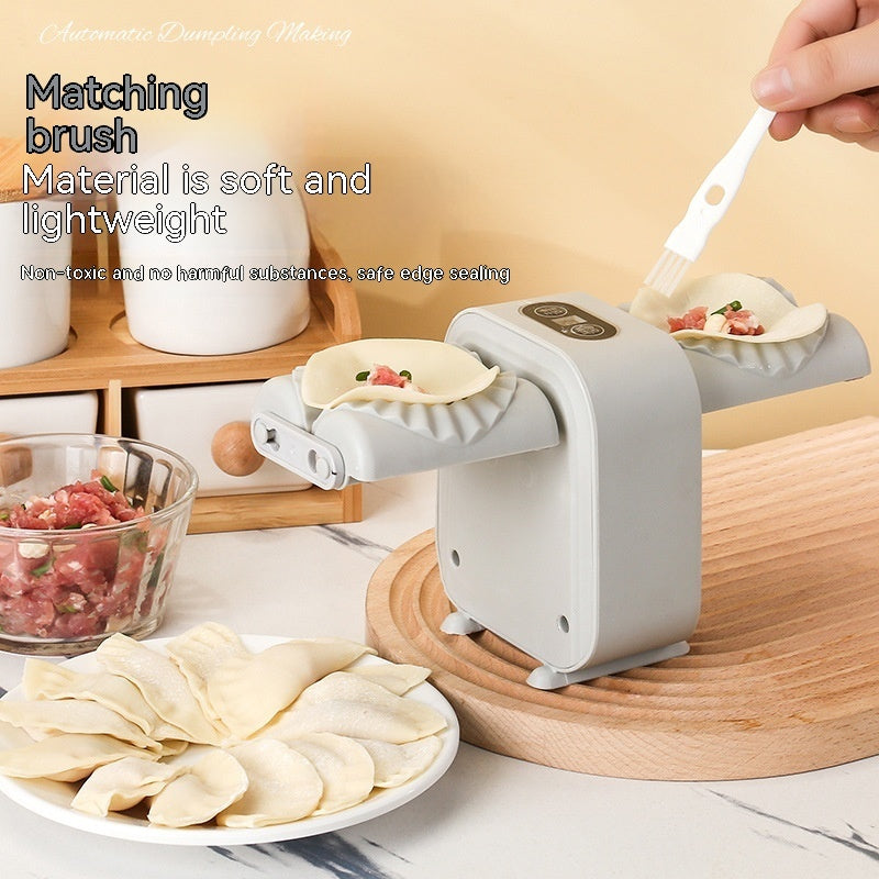 Electric Double-Headed Dumpling Maker – Fast & Easy Mold, Green