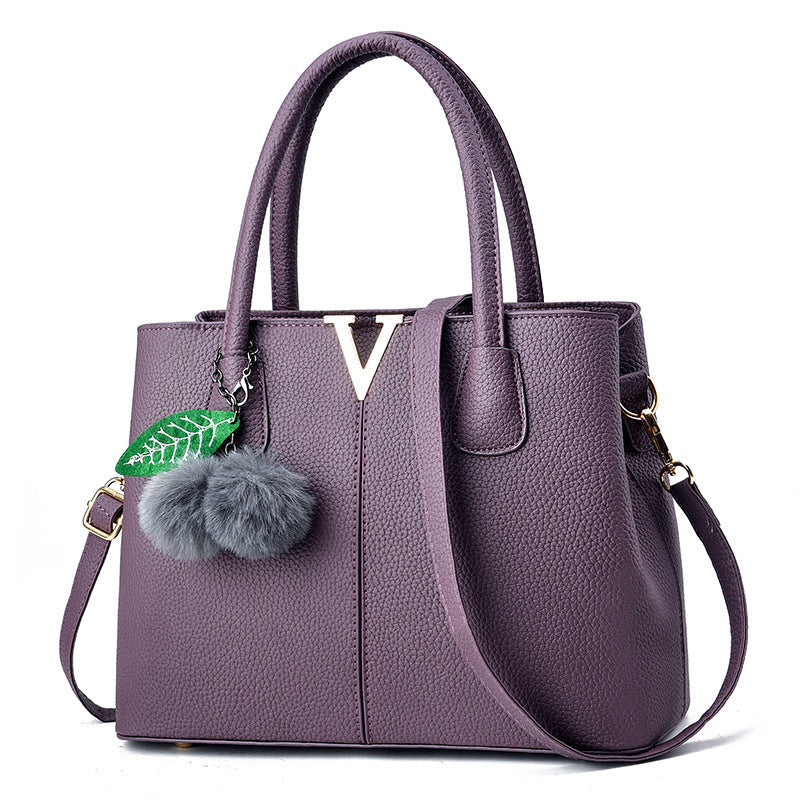 New Lychee Pattern Handbag Large Capacity