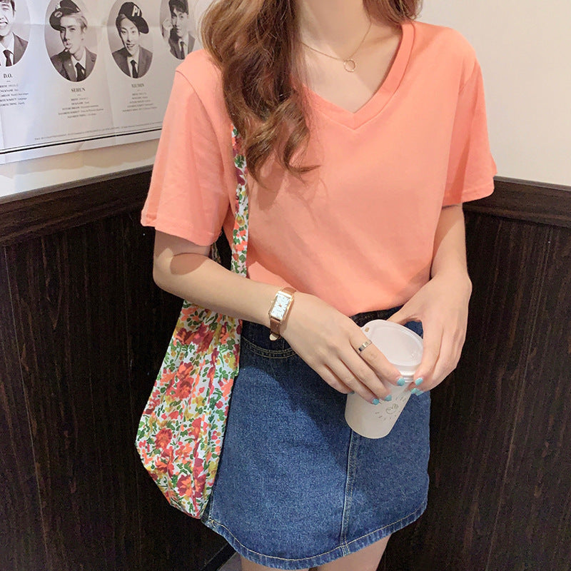 Loose Short-sleeved T-shirt Black Female Inner Wear