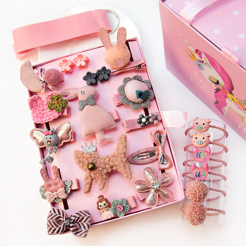 24-piece Children's Day Gift Children's Hairpin Headdress Girls Baby Hair Clip Cute Princess Hair Accessories Set