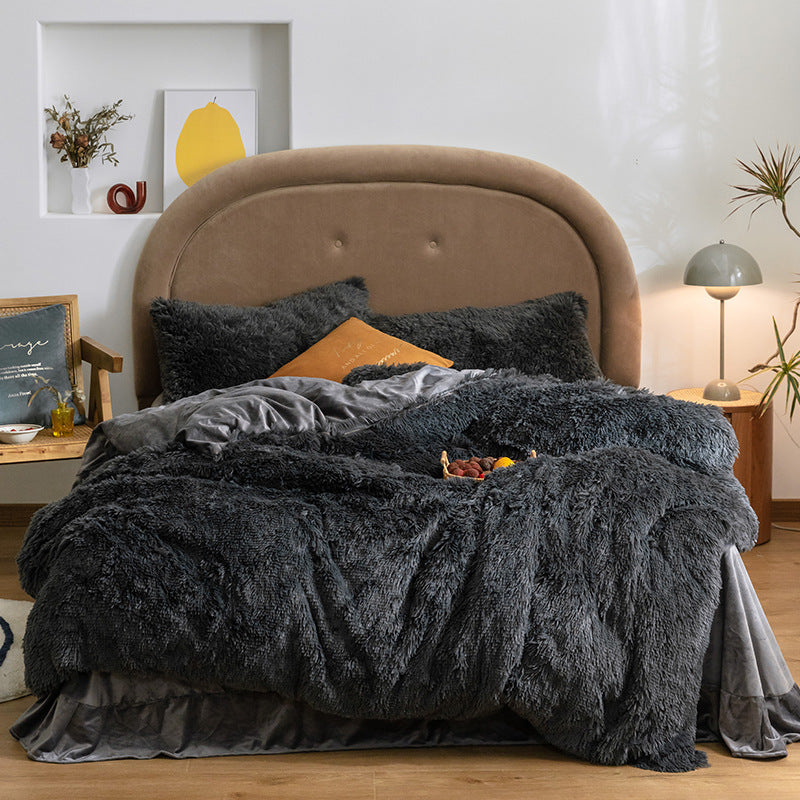 Korean Style Cloud Mink Velvet Coral Velvet Bed Sheet