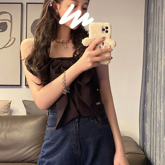 Bowknot Camisole Women's Summer Outer Wear And Inner Wear